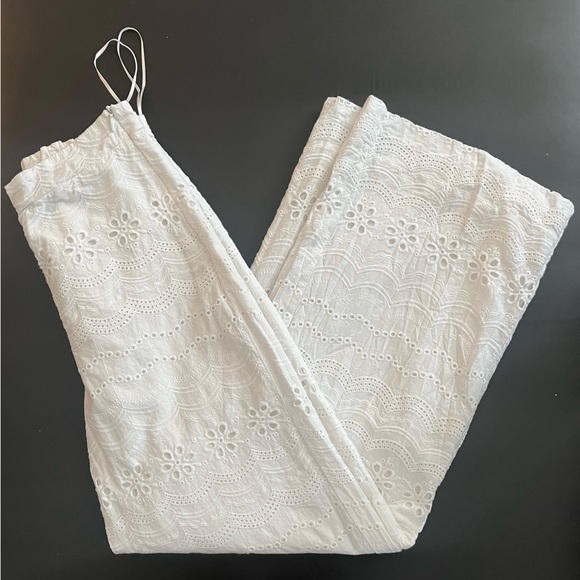 Lucy Paris White Eyelet Pants - Picture 3 of 3
